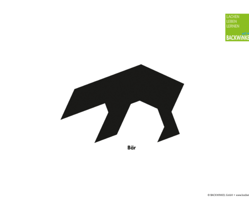 Tangram-Vorlage „Bär“