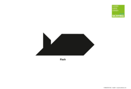 Tangram-Figur „Fisch“ Tangram-Vorlage „Fisch“