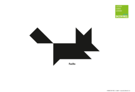 Tangram-Figur „Fuchs“ Tangram-Vorlage „Fuchs“