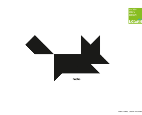 Tangram-Figur „Fuchs“ Tangram-Vorlage „Fuchs“