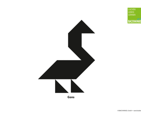 Tangram-Figur „Gans 2“ Tangram-Vorlage „Gans 2“