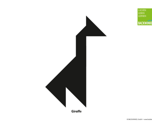 Tangram-Figur „Giraffe“ Tangram-Vorlage „Giraffe“