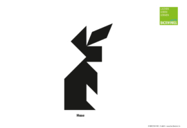 Tangram-Figur „Hase“ Tangram-Vorlage „Hase“