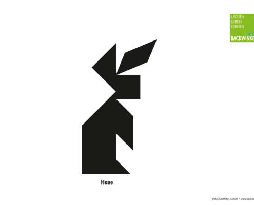 Tangram-Figur „Hase“ Tangram-Vorlage „Hase“