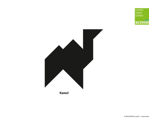 Tangram-Figur „Kamel“ Tangram-Vorlage „Kamel“