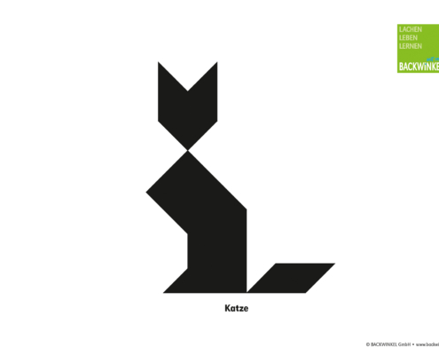 Tangram-Figur „Katze“ Tangram-Vorlage „Katze“