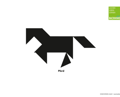 Tangram-Figur „Pferd“ Tangram-Vorlage „Pferd“