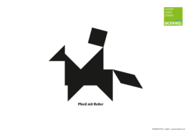 Tangram-Figur „Reiter“ Tangram-Vorlage „Reiter“