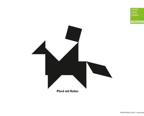 Tangram-Figur „Reiter“ Tangram-Vorlage „Reiter“