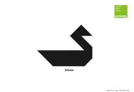 Tangram-Figur „Schwan“ Tangram-Vorlage „Schwan“