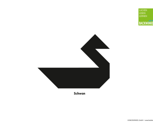 Tangram-Figur „Schwan“ Tangram-Vorlage „Schwan“