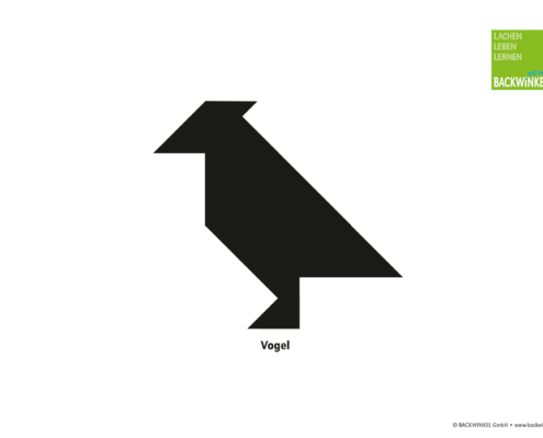 Tangram-Figur „Vogel“ Tangram-Vorlage „Vogel“