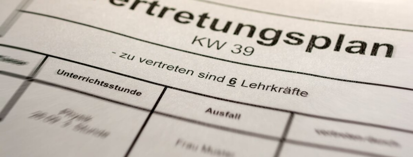 BACKWINKEL-Blog – Beitrag zum Thema Vertretungsstunde
