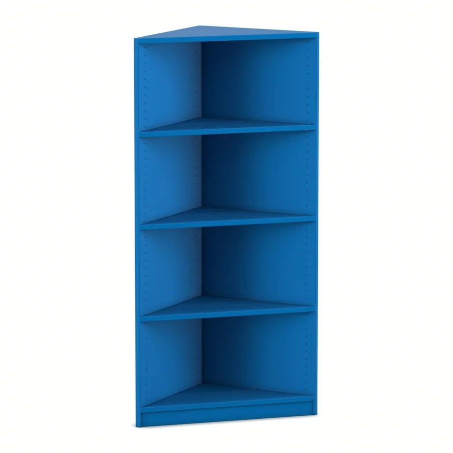 Regal, Eckregal, Bücherregal, blaue Farbe, Offenes Regal