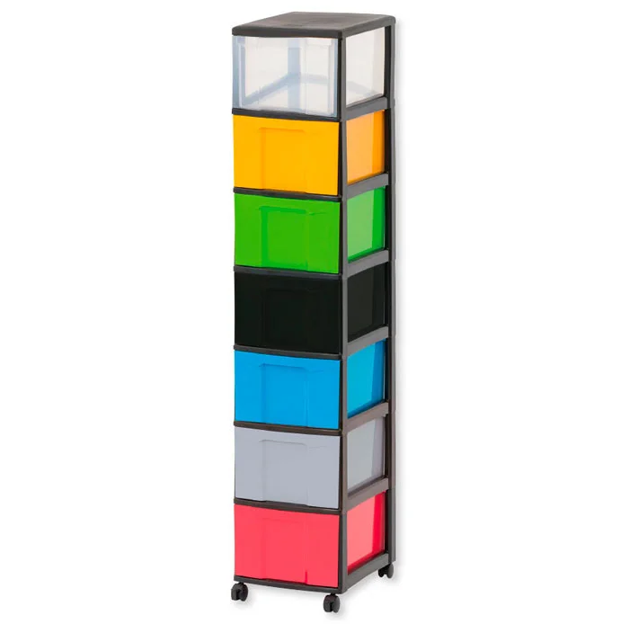 storage, turm, schublade, bunt, rollen