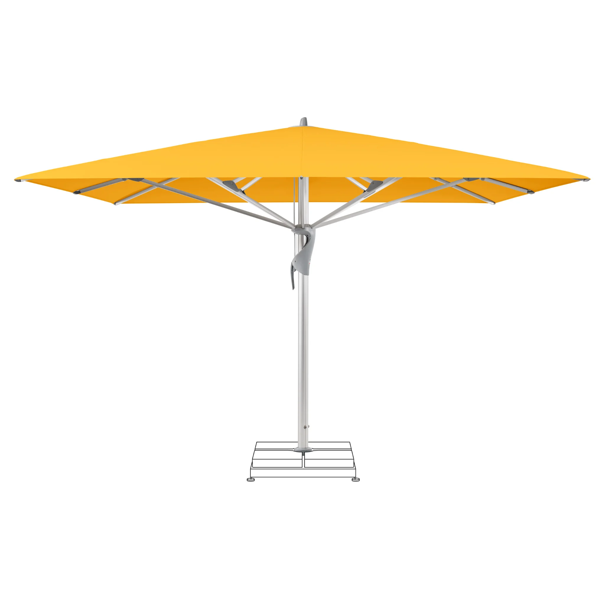 Sonnenschirm CASTELLO® Pro 450 cm mit Bodenhülse, Corn