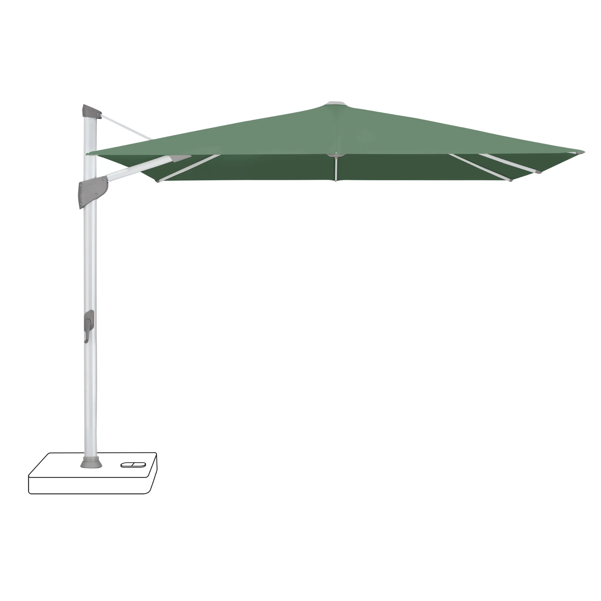 Schirm, Sonnenschirm, Garten, Aluminium, Grün
