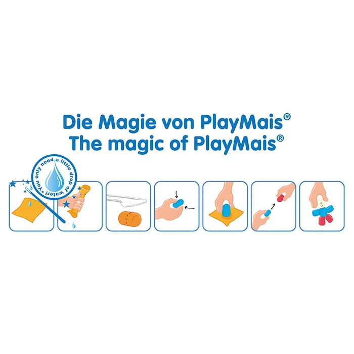 PlayMais, Knete, Schaumstoff, Klebefläche, Ausrollen