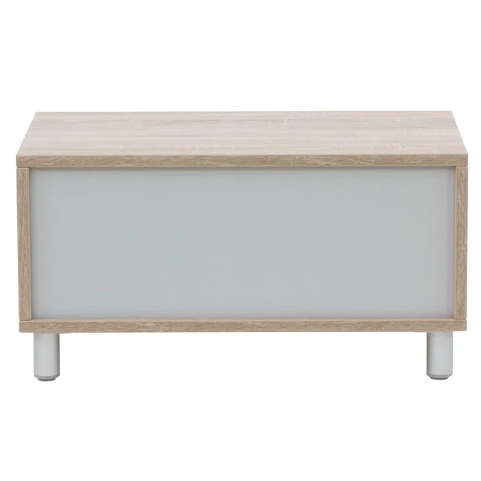 Kasten, Nachttisch, Holzoptik, Framed panel, Beige
