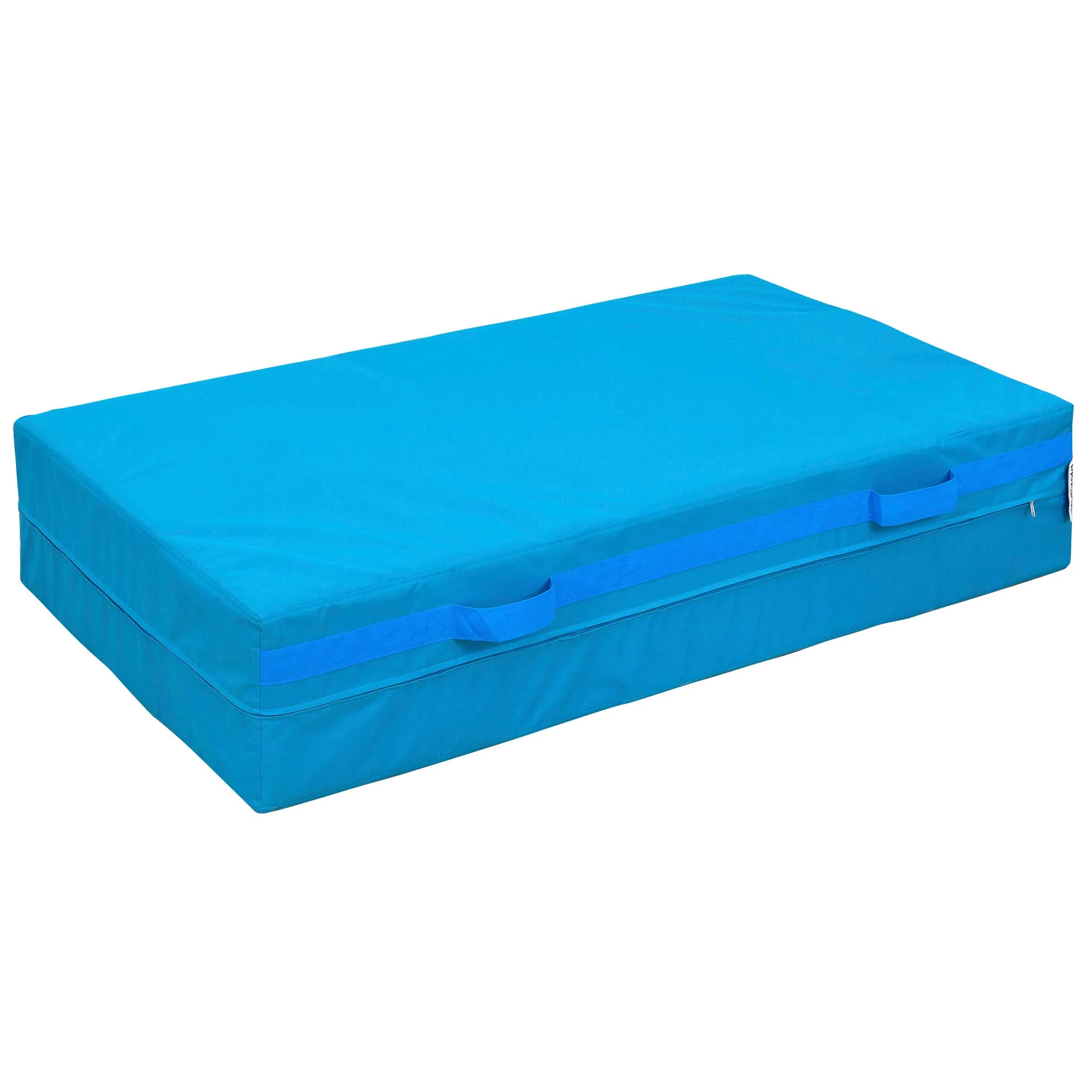 Schaumstoffmatratze, Aufblasbarer Matratzenbezug, Blau, Tragegriff, Klappbare Matratze