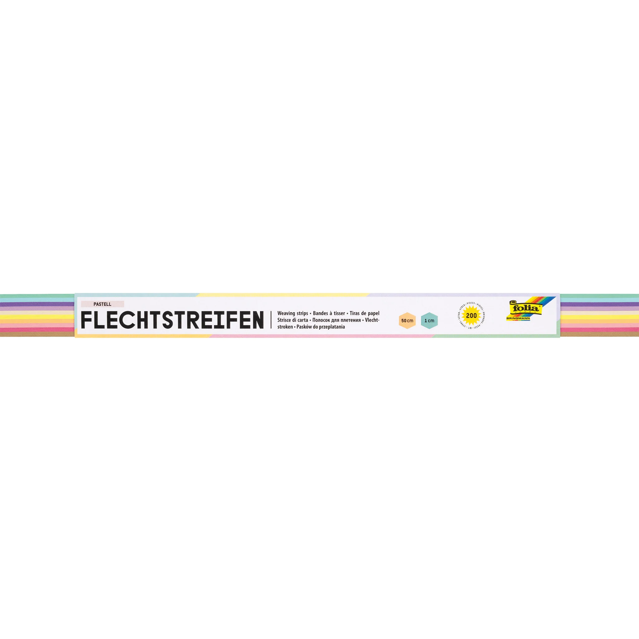 Pastell, Flechtstreifen, Bastelband, Weaving strips, Strangband