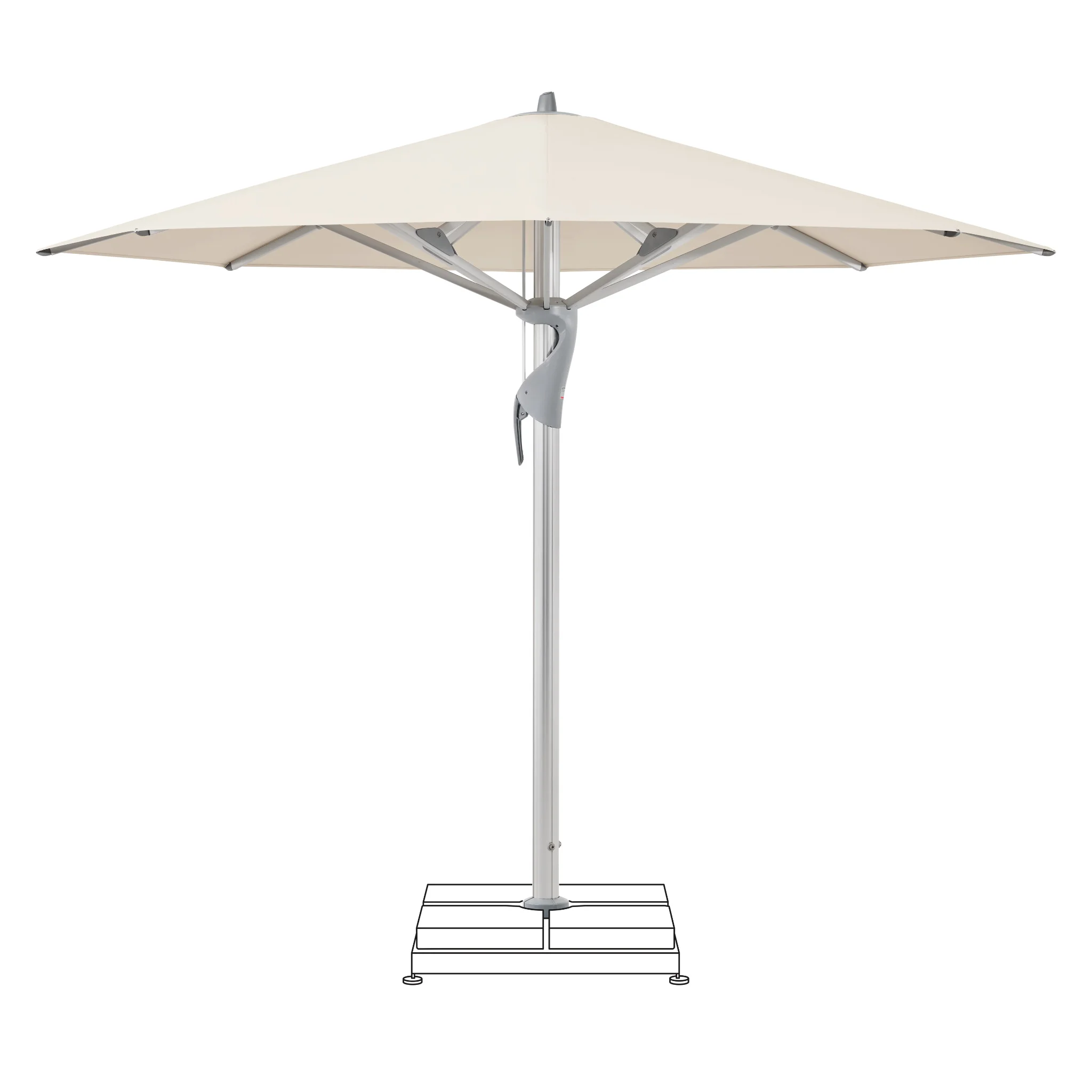 Sonnenschirm, Schirm, Garten, Metallgestell, Bezug beige