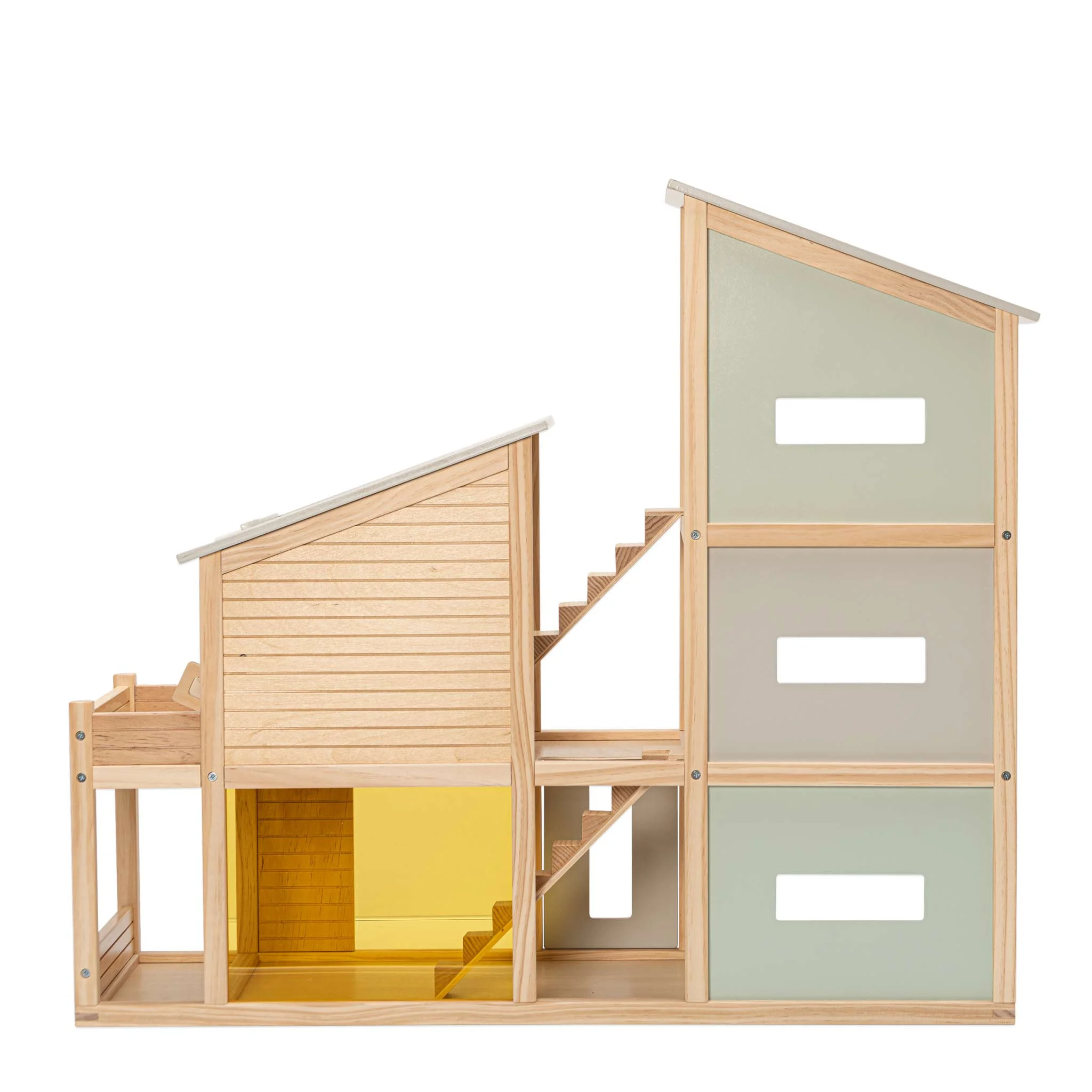Holzspielhaus, Kletterturm, Kinderhaus, Mehrstöckiges Spielhaus, Treppenhaus