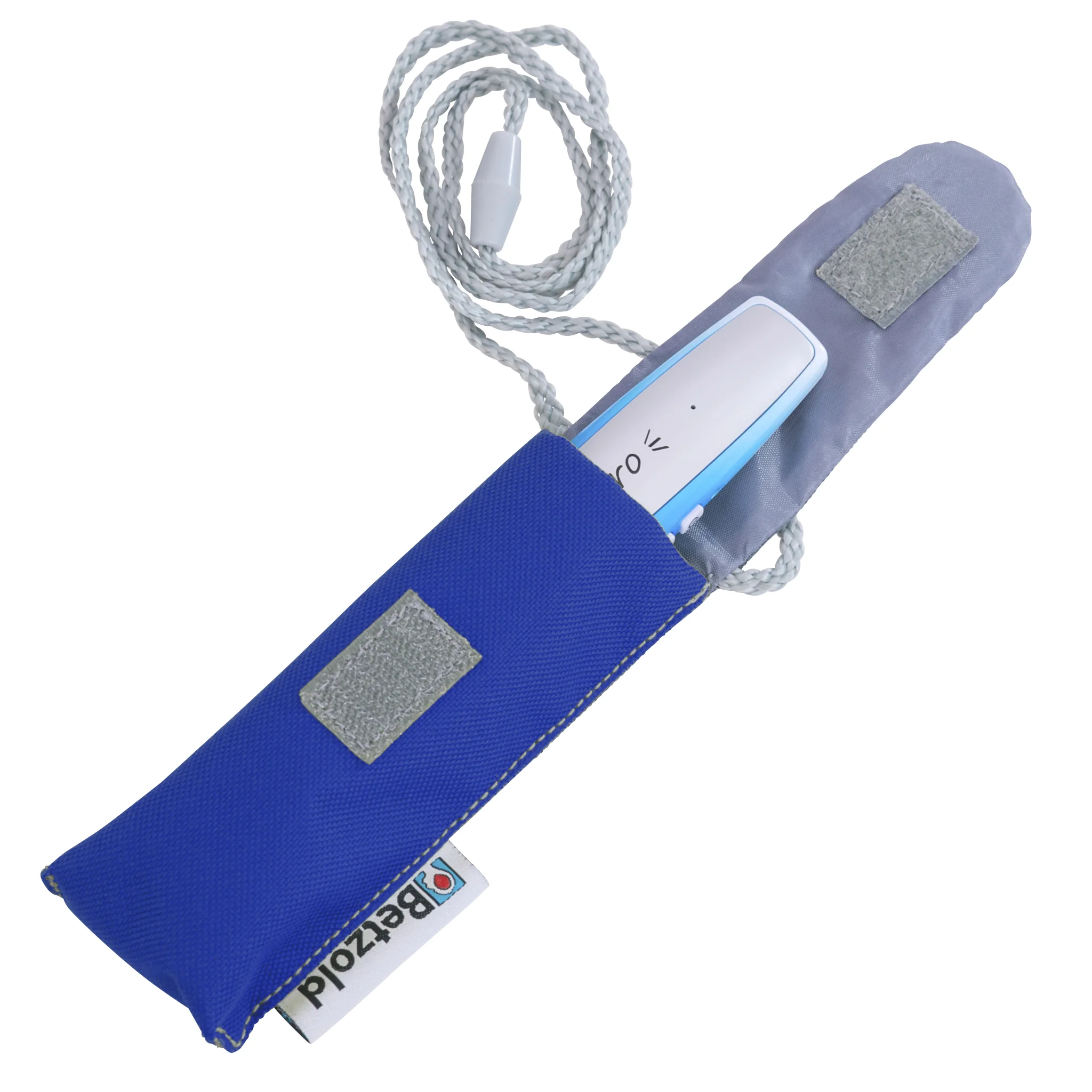 Handheld device, kabellos, blau, Hülle, Ladekabel