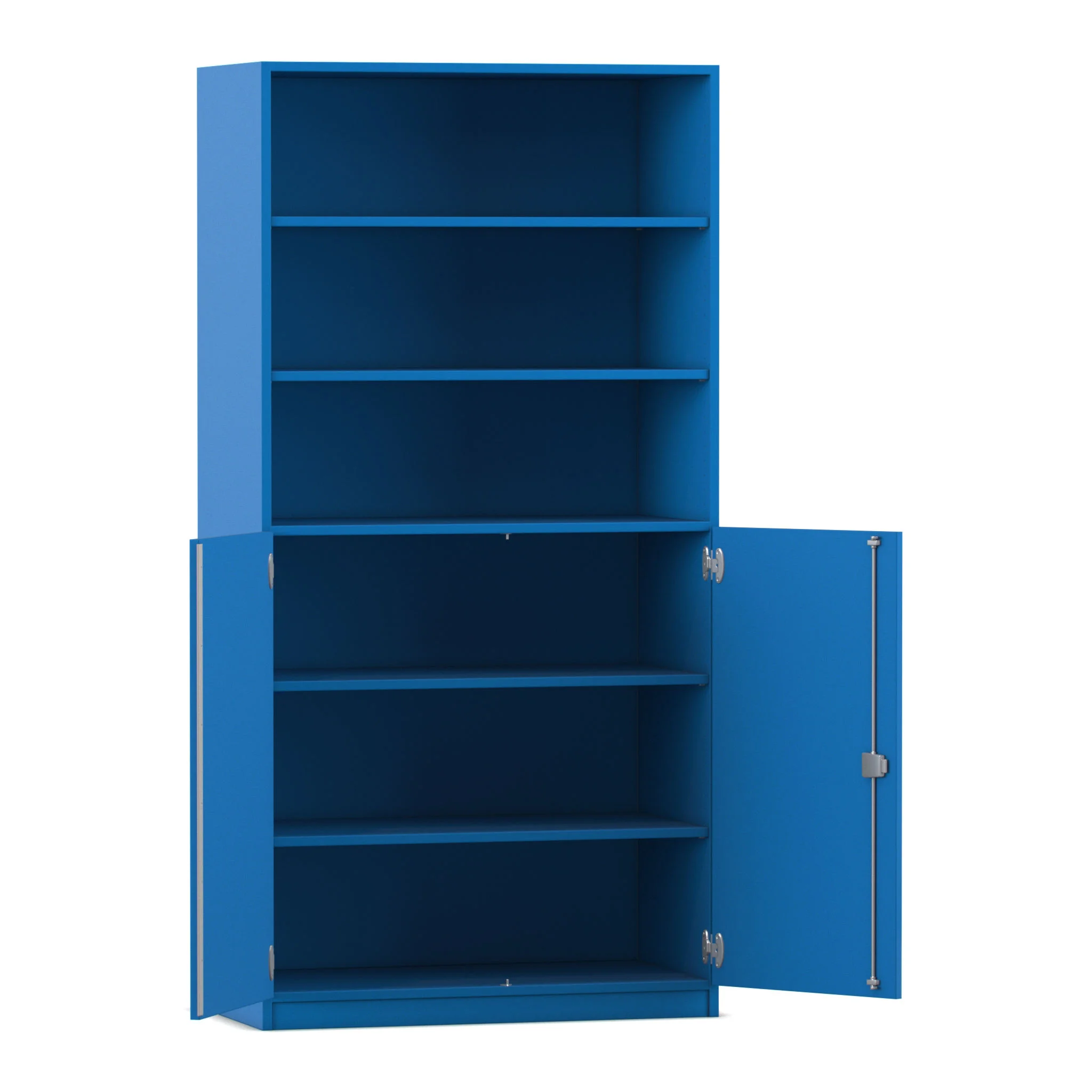 Schrank, Bücherregal, Regal, Schrank mit Türen, blau