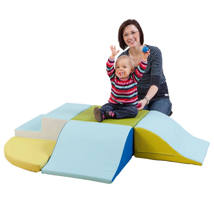 Kinderkletterlandschaft, Schaumstoffmatte, Puzzleboden, Spielset, Rutsche