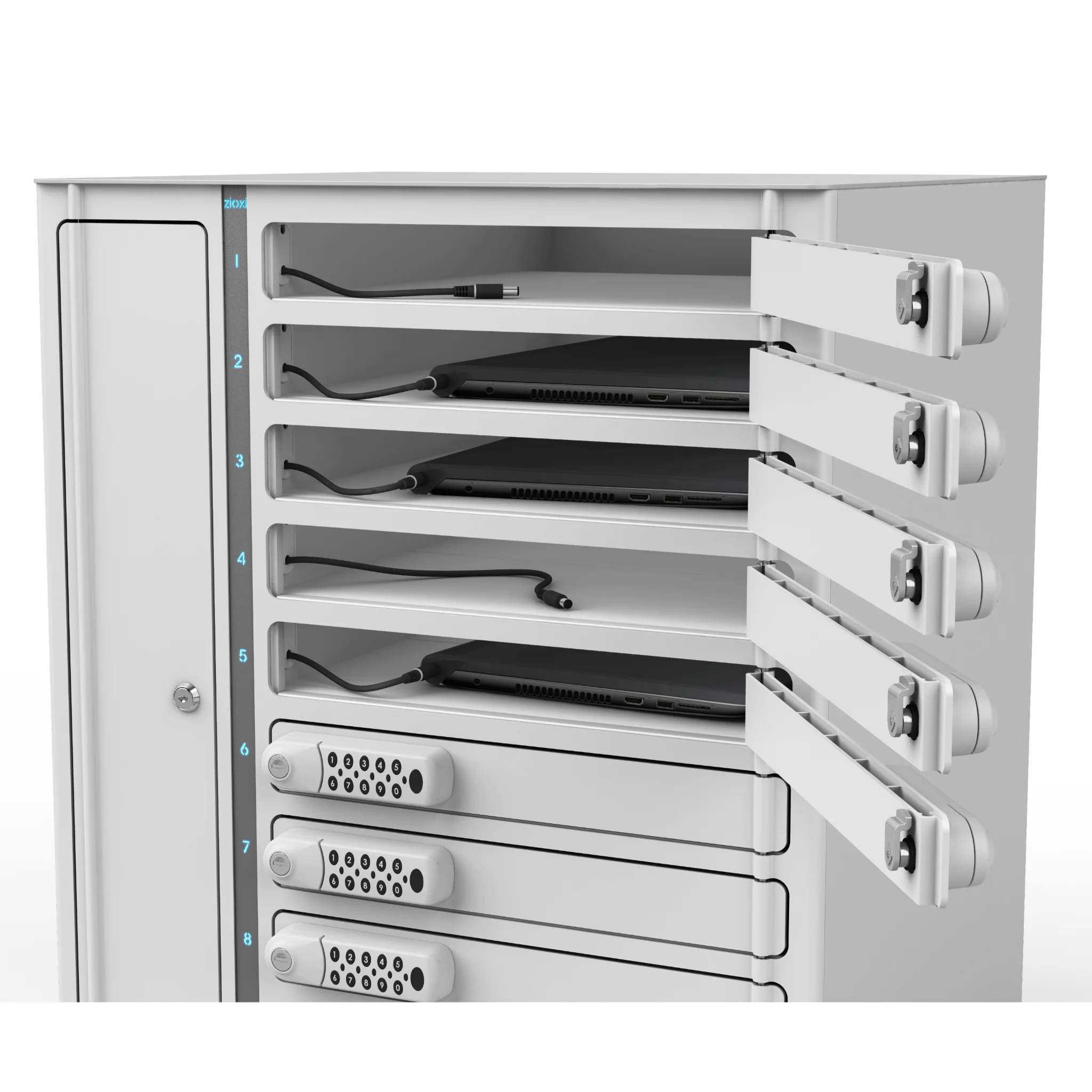 server, rack, Schrank, Verschluss, Laptopenfach
