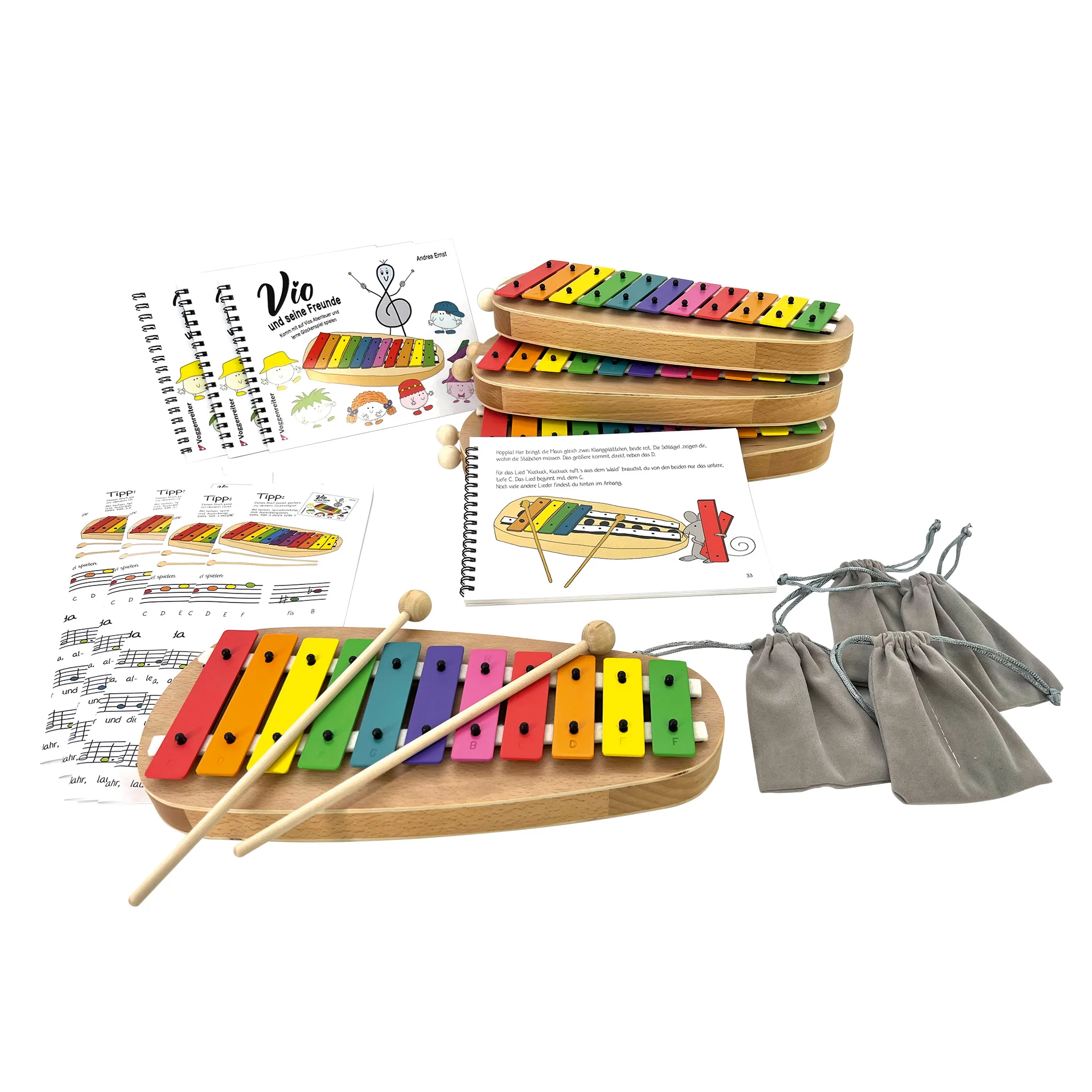 xylophon, holz, musikspielzeug, regenbogenfarben, notenblatt