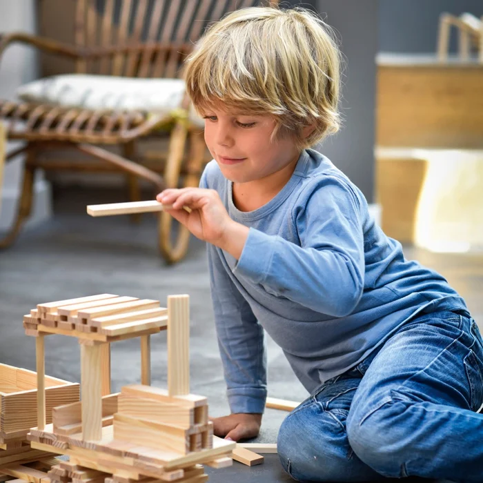 Holzspielzeug, Kastensystem, Holzbausteine, Kinderspiel, Bausteine holz