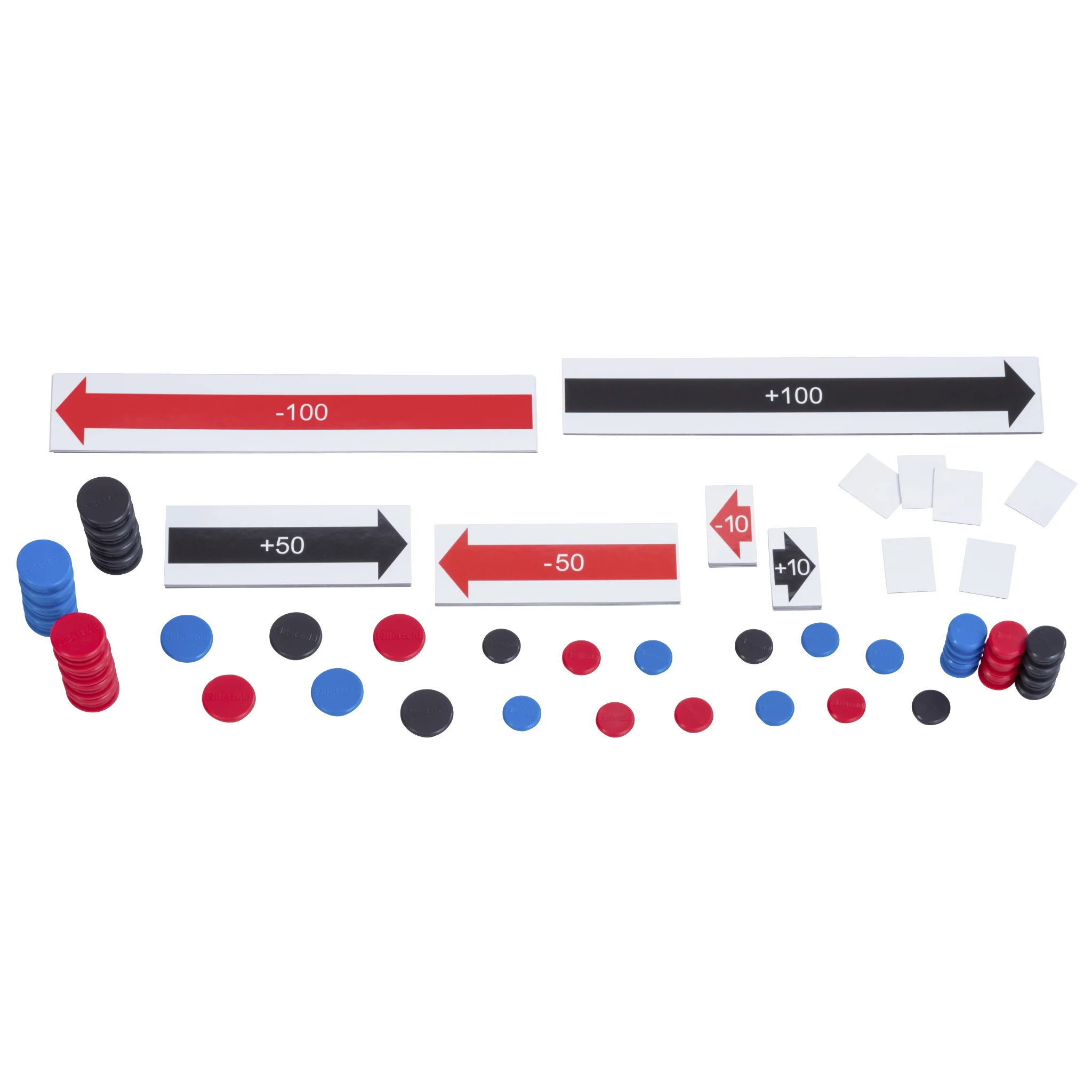 board game, score chips, tokens, arrows, markers