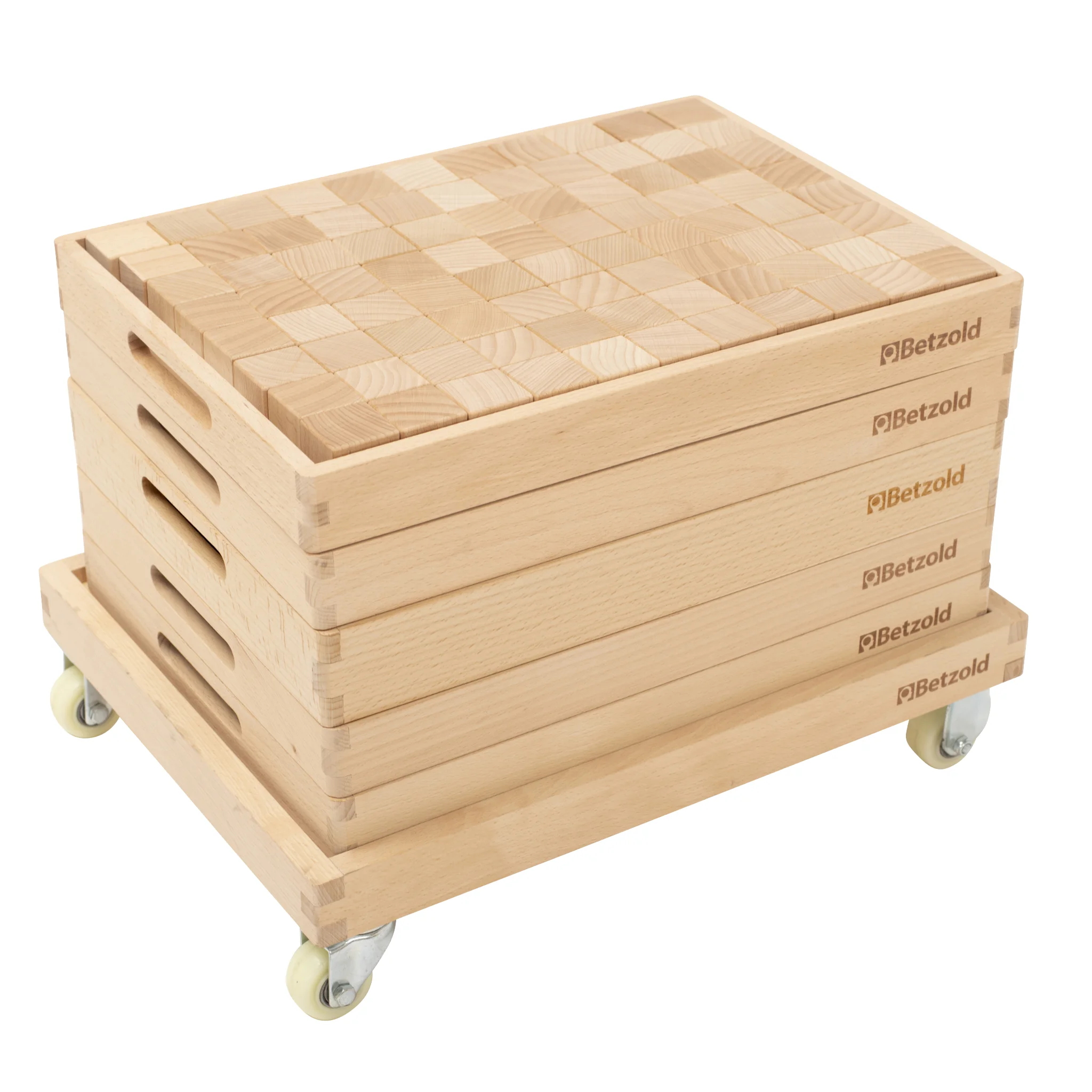 Holzboxen, Holzblöcke, Küchenwerkzeug, Aufbewahrung, Rollwagen