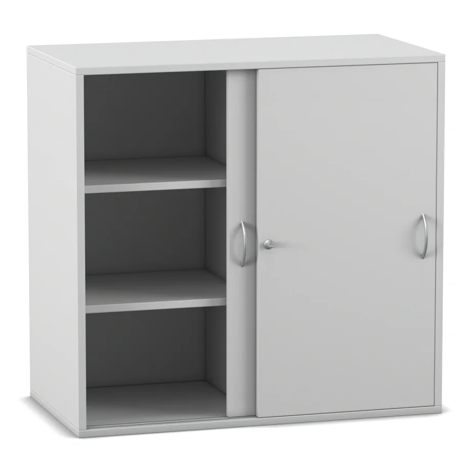 Schrank, Küchenschrank, Regal, Schiebetür, 3 Regalebenen