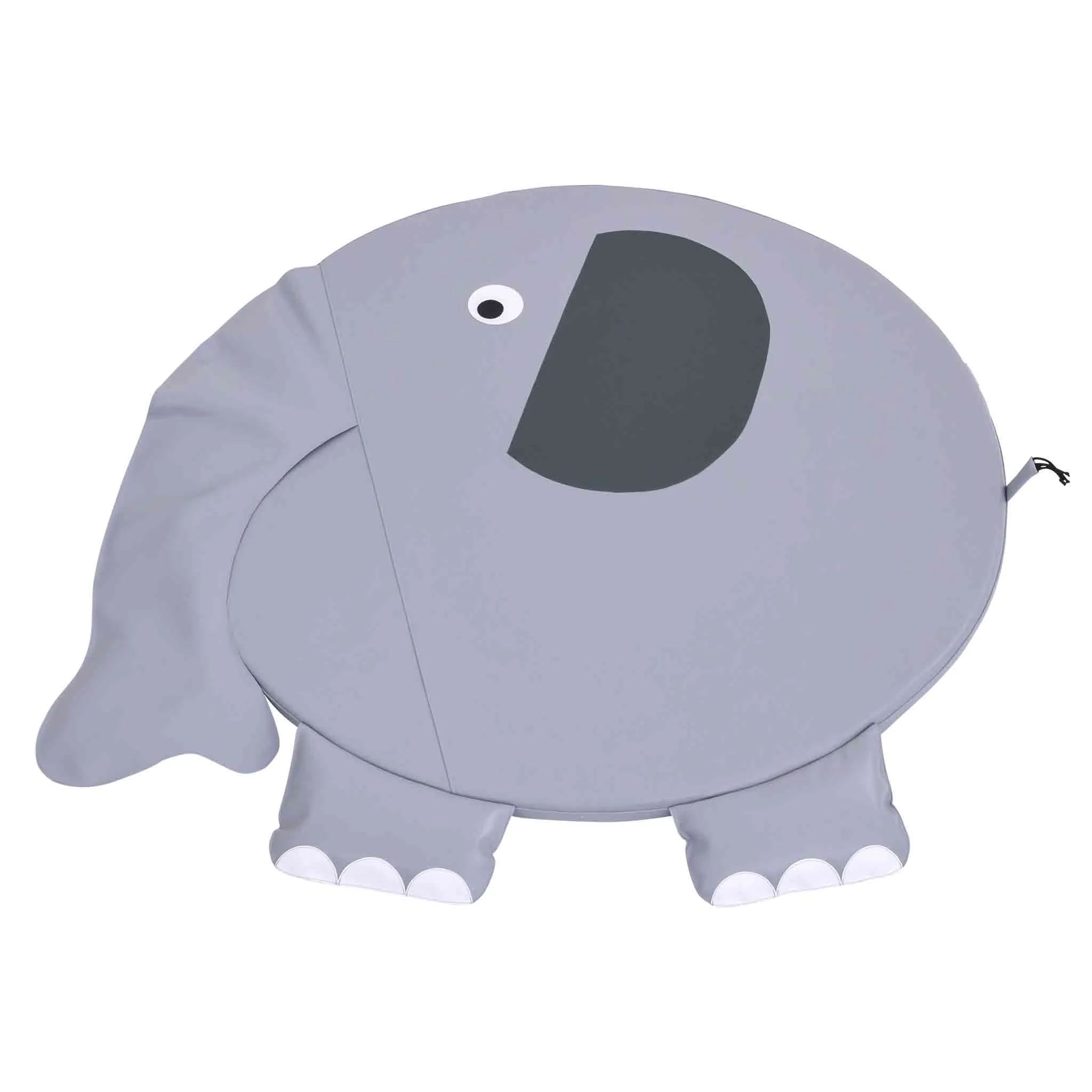 Elefantenkissen, Kinderkissen, Grau Plüsch, Tierform, Sitzkissen
