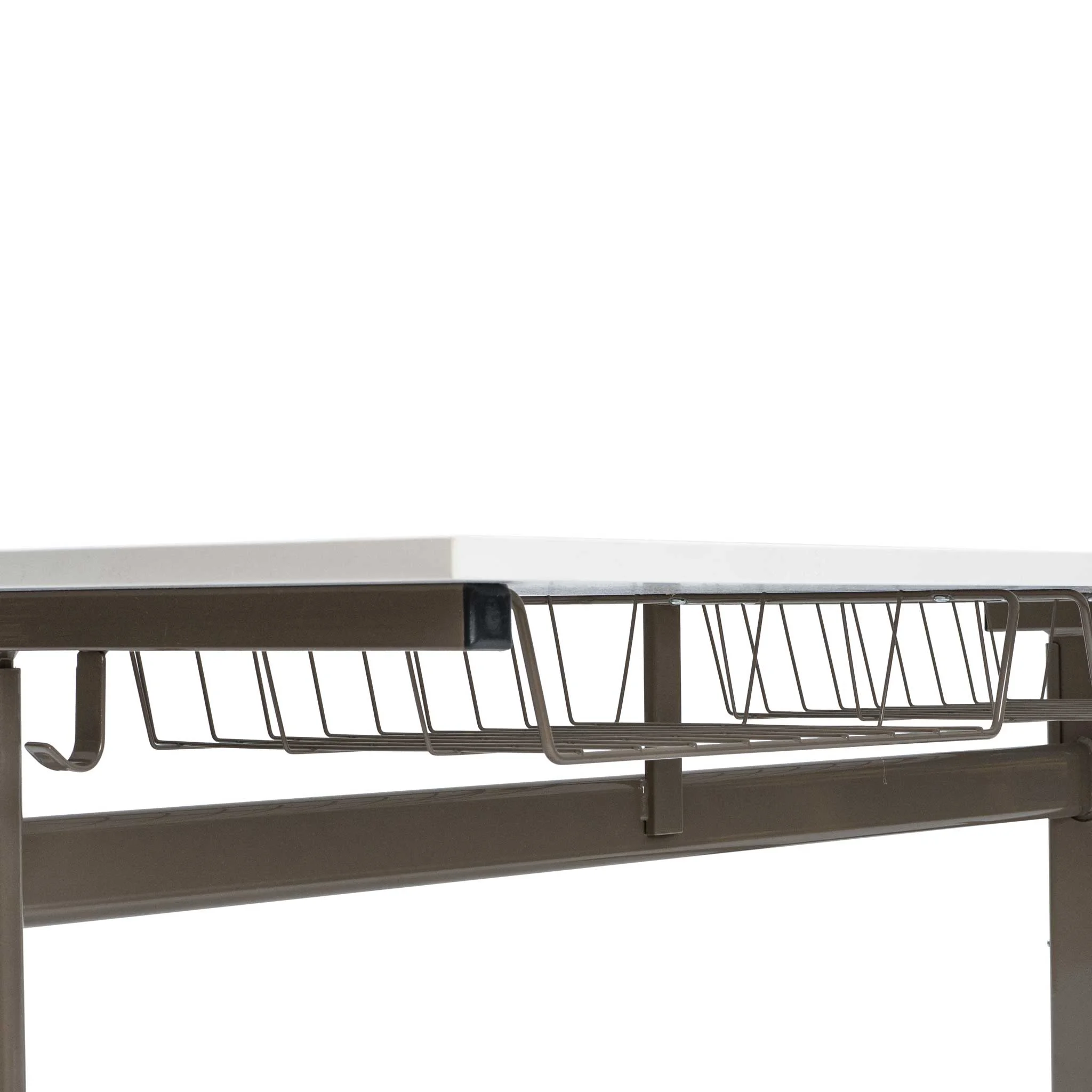 Tischaufsatz, Ablagekorb, Metallkonstruktion, Schwarzbraun, Rack