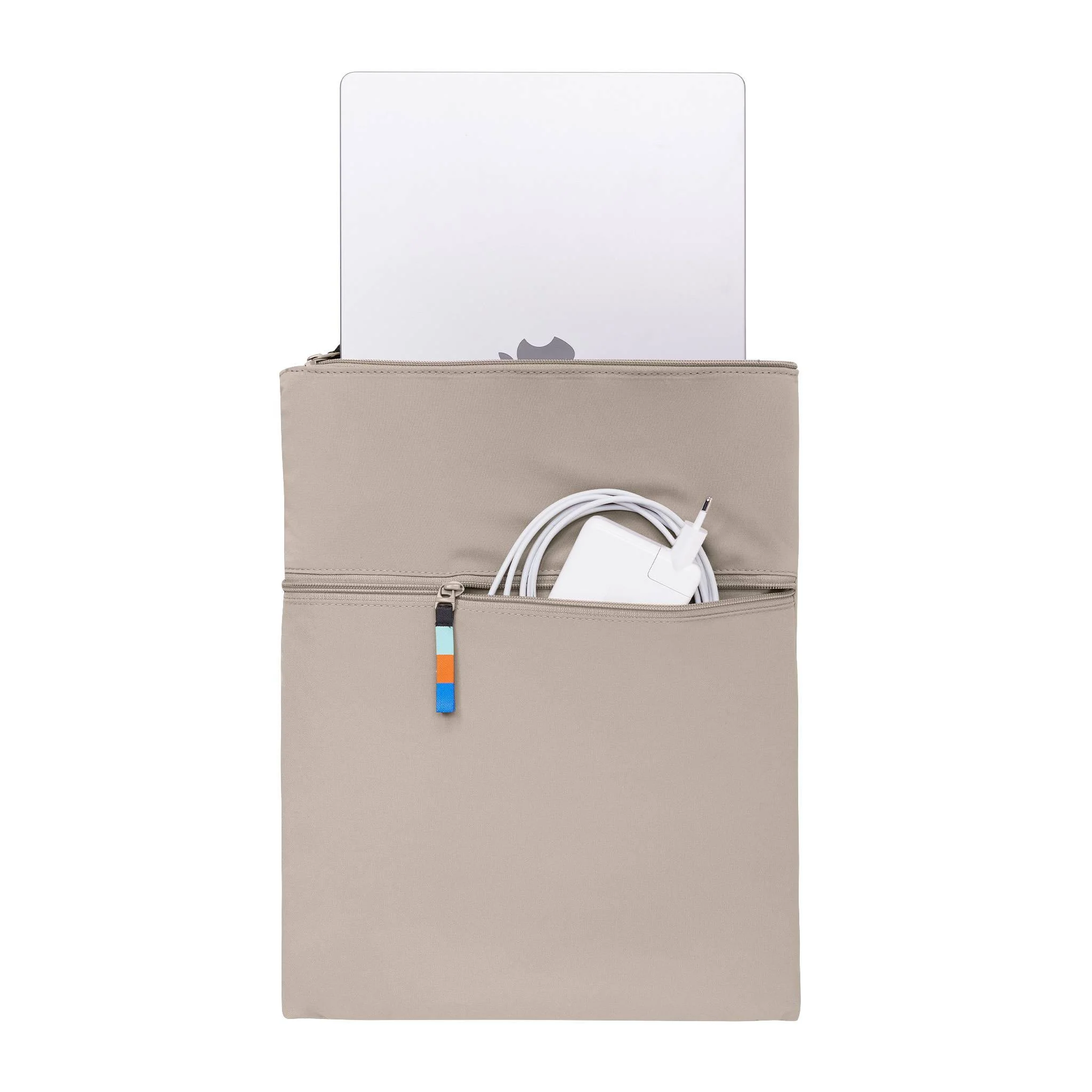 Laptop-Hülle, Schutzhülle, Beige, Reißverschluss, Kabeltasche