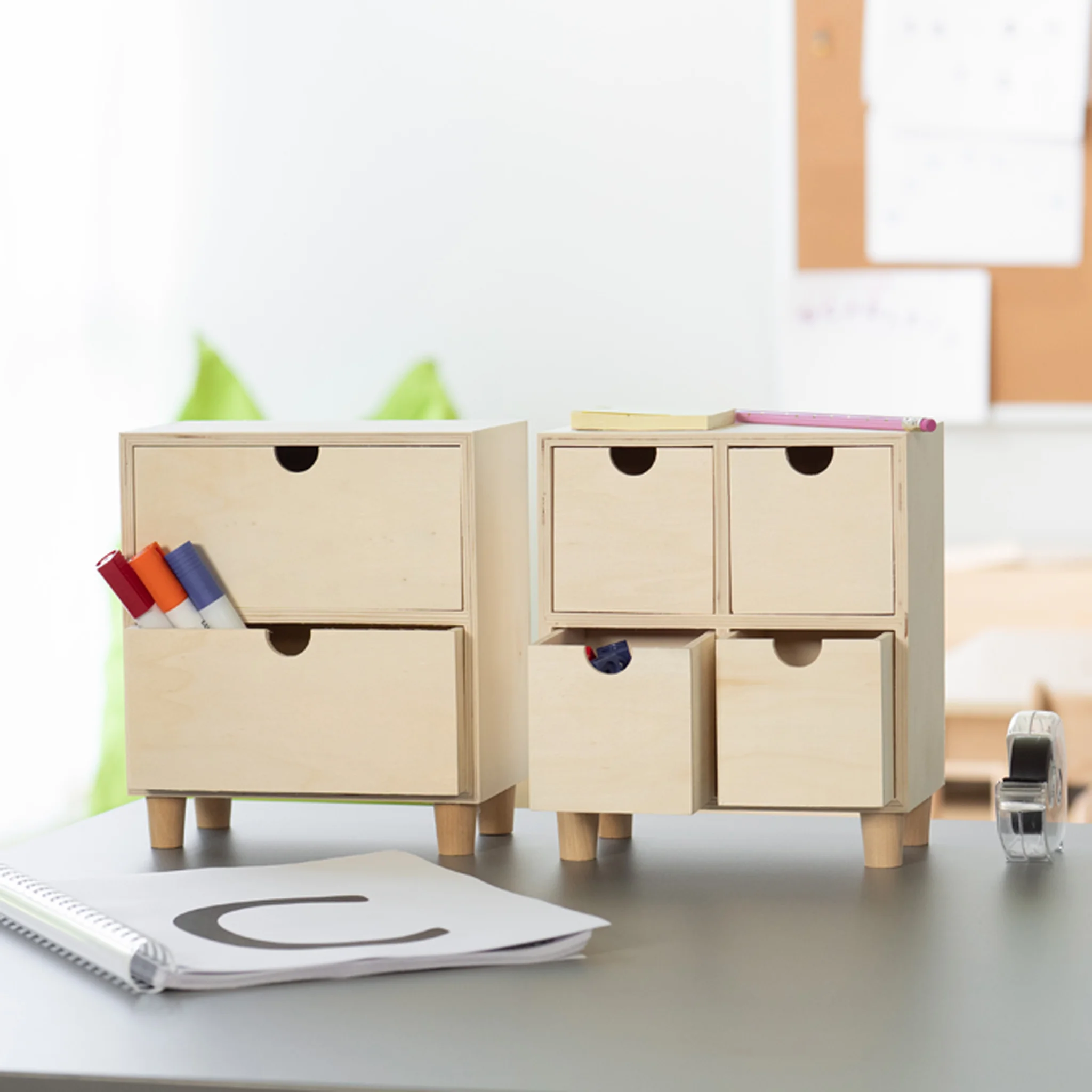 Kleiner Schubladen organizer, Holzorganizer, Schubladenkasten, Unterlagenbox, Pädagogisches Spielzeug
