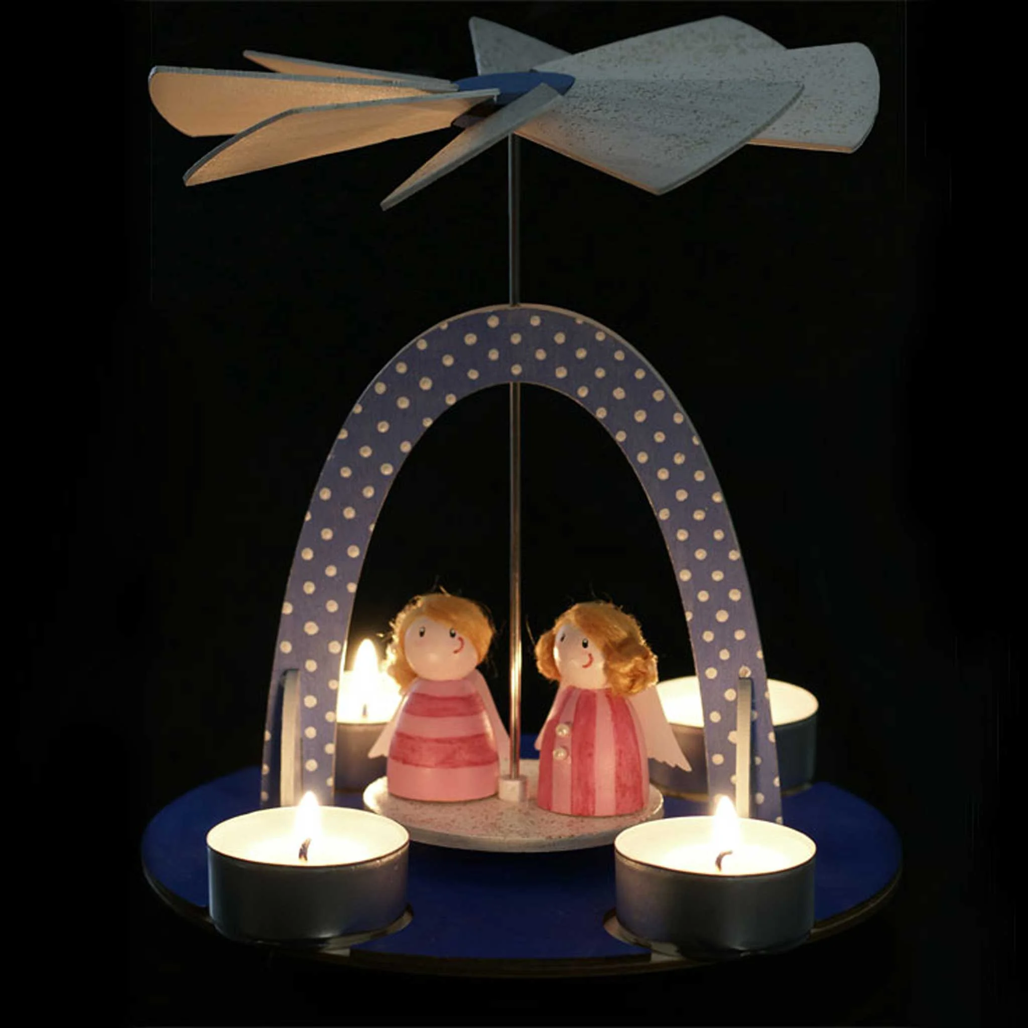 Adventskind, Laterne, Teelichter, Engel-Dekoration, Holzfigur