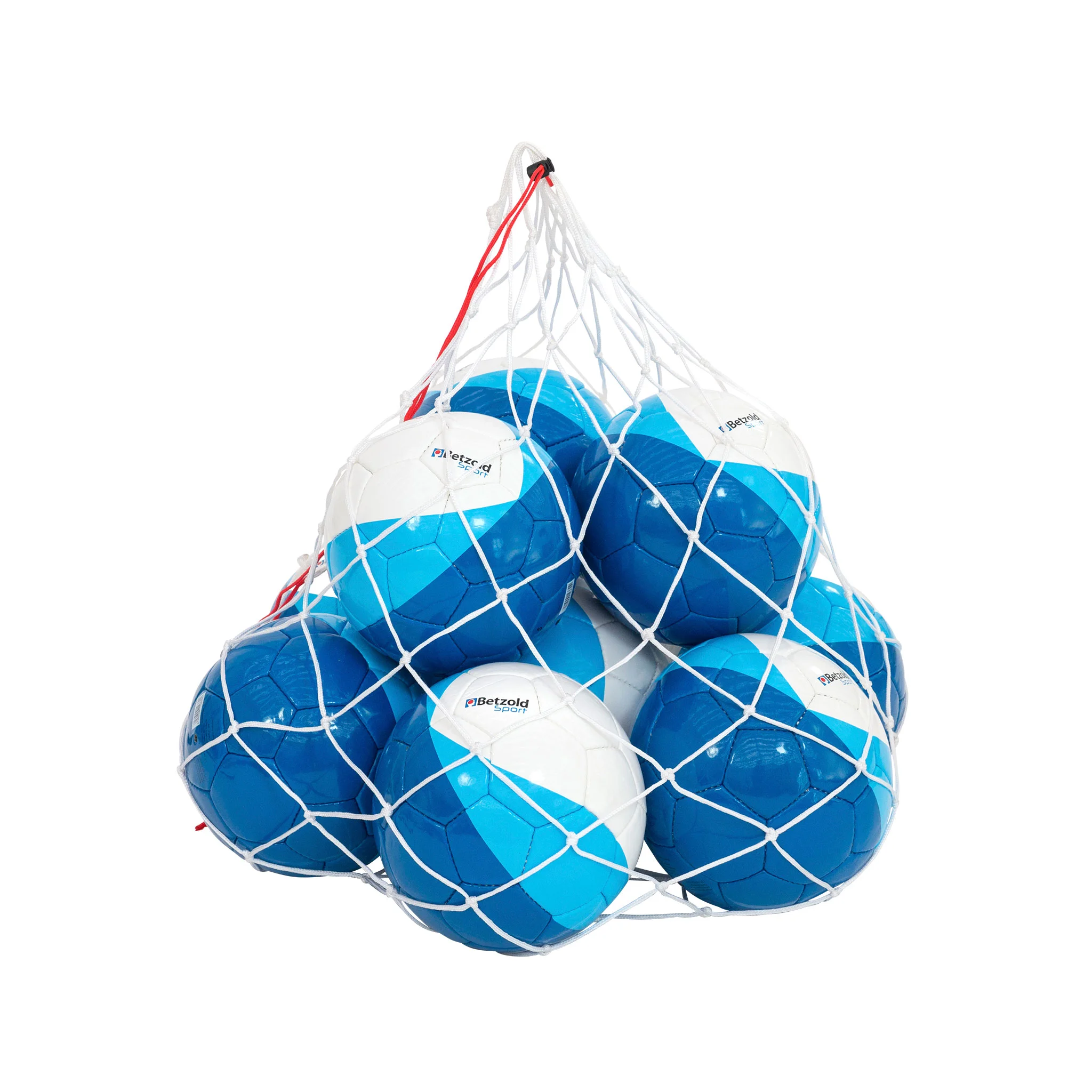 Fußballbälle, blaue Bälle, Netzbeutel, Fitness-Bälle, Sportausrüstung
