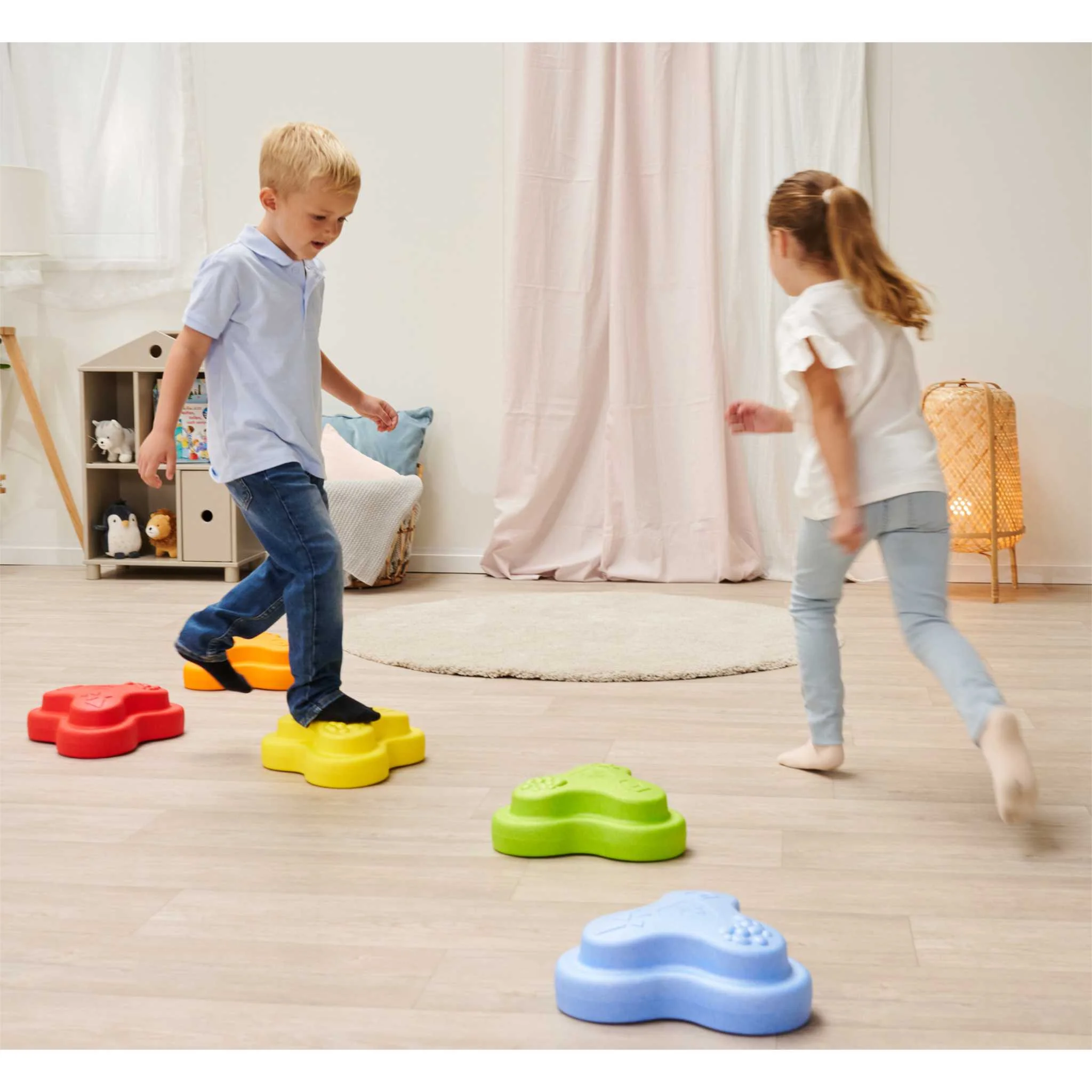 Kinderspiel, Kletterpfad, Trittsteine, Spielzeug, Holzspielzeug