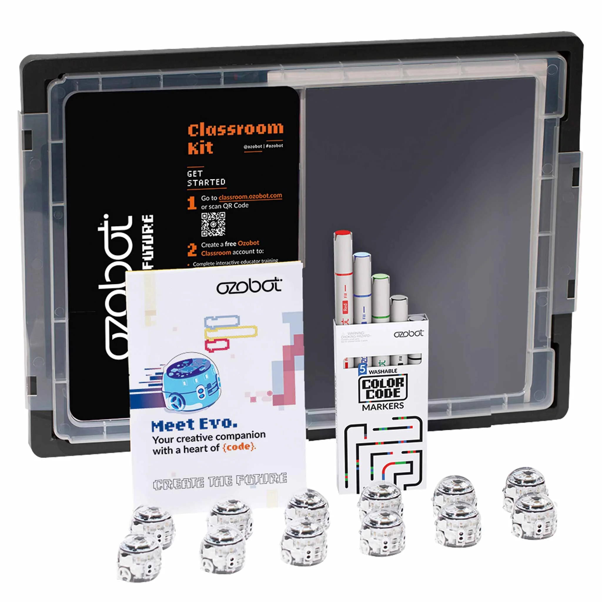 Lego-ähnliches Robotik-Set, Ozobot Klassensatz, Farbstifte, kleine Roboter, Bildungsset
