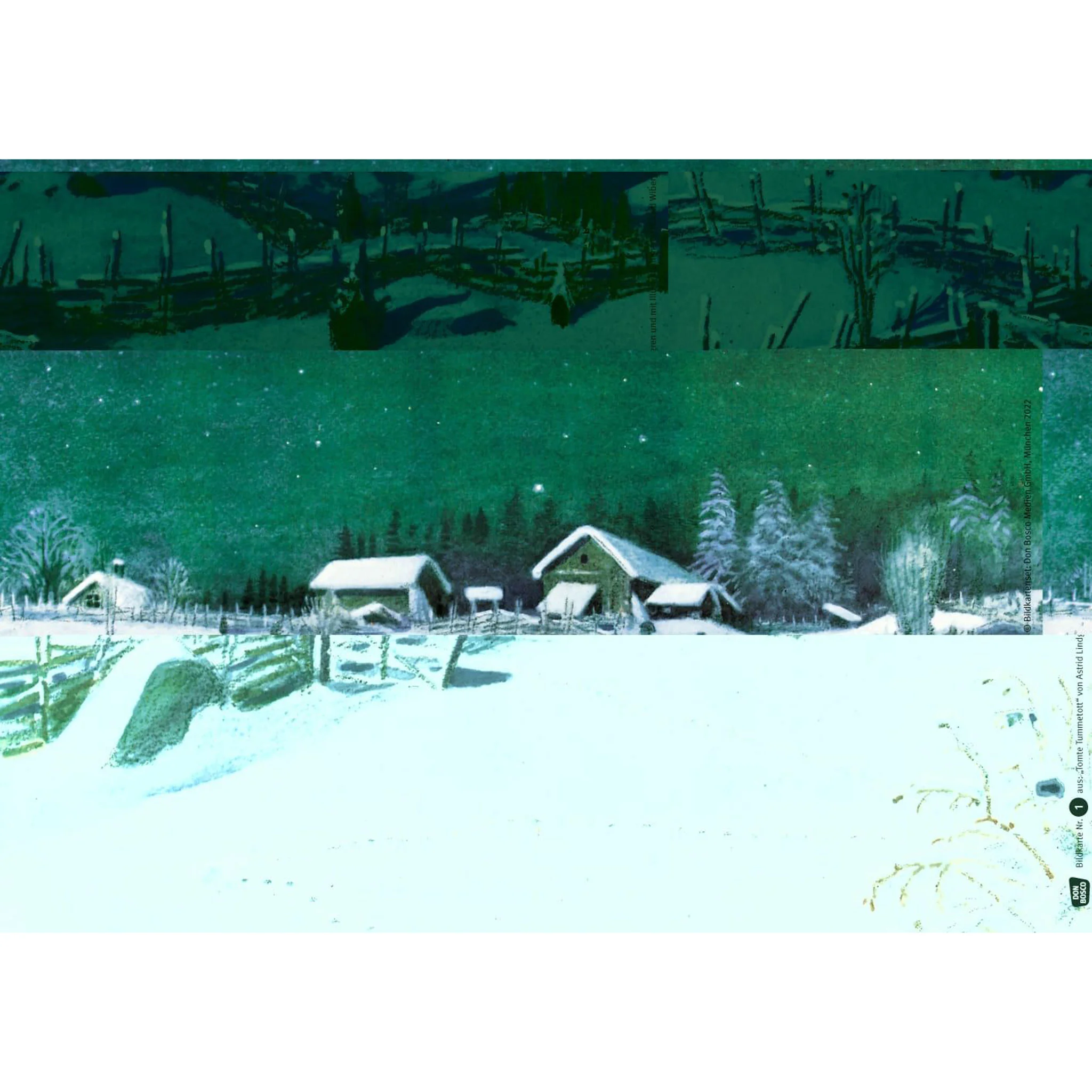 winter, snow, cabin, snowy landscape, grüne farbe