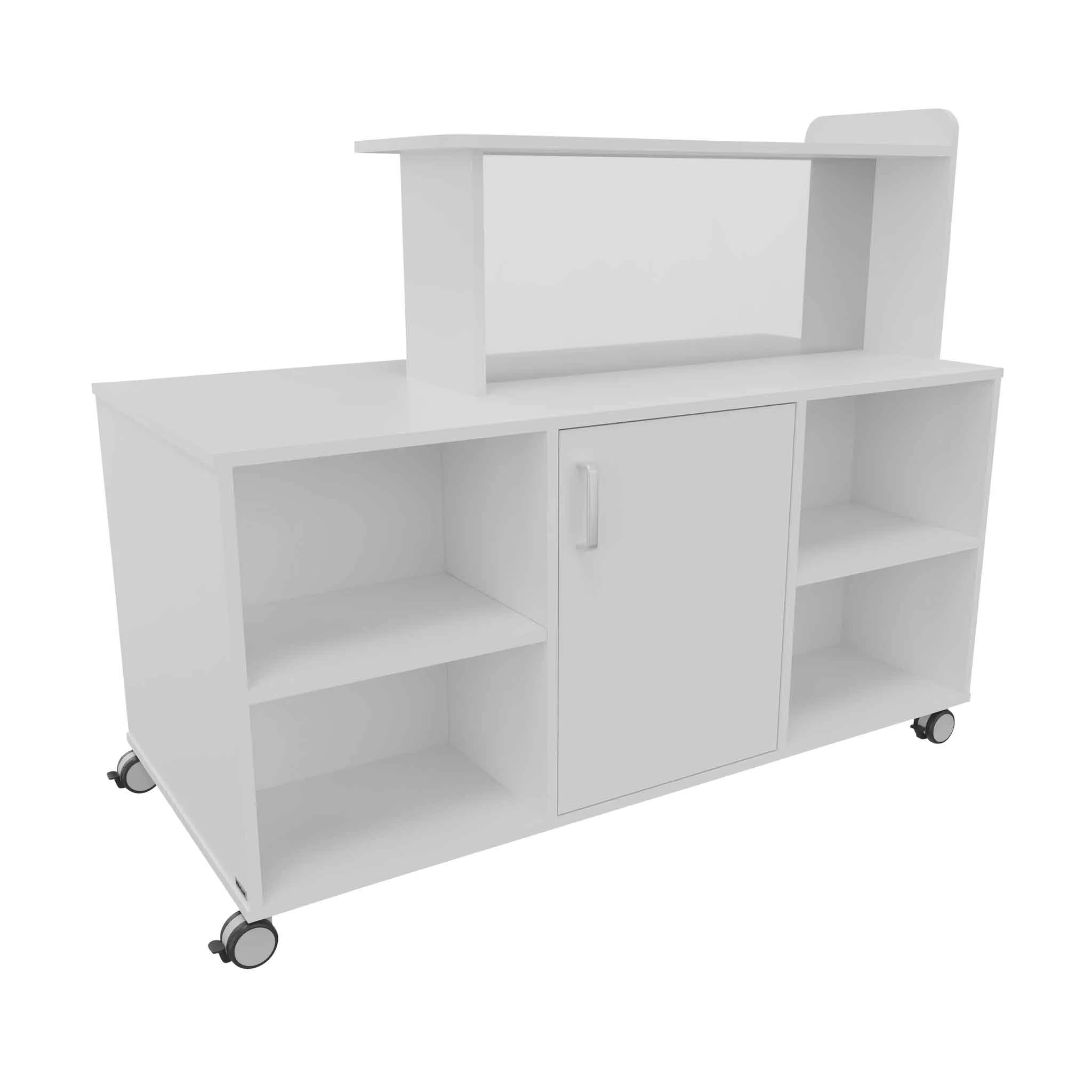 Mobility-Wagen, Küchenwagen, Weißes Schrank, Aufbewahrungsscooter, Räder