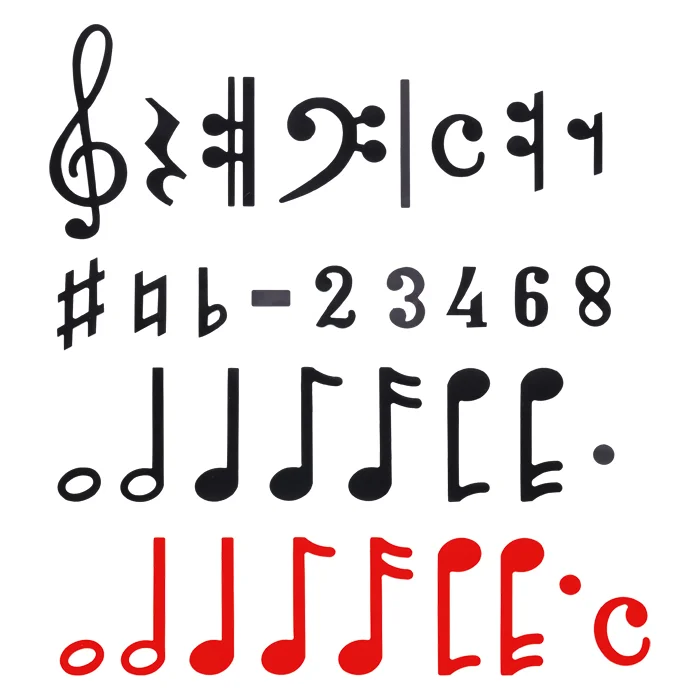musikalische notationen, noten, notenblatt, schlüssel, rote notenfolge