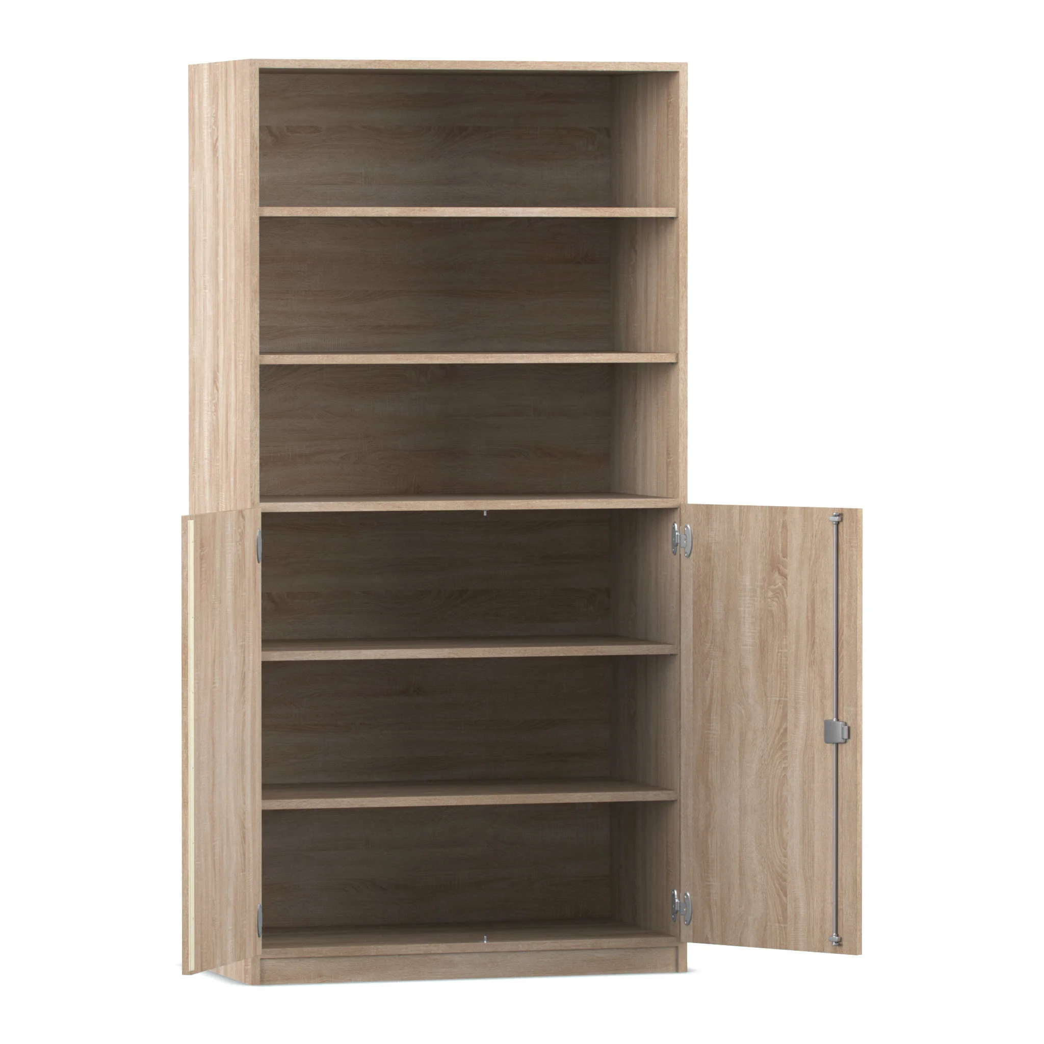 Bücherregal, Schrank, Holz, Regal mit Türen, regal system