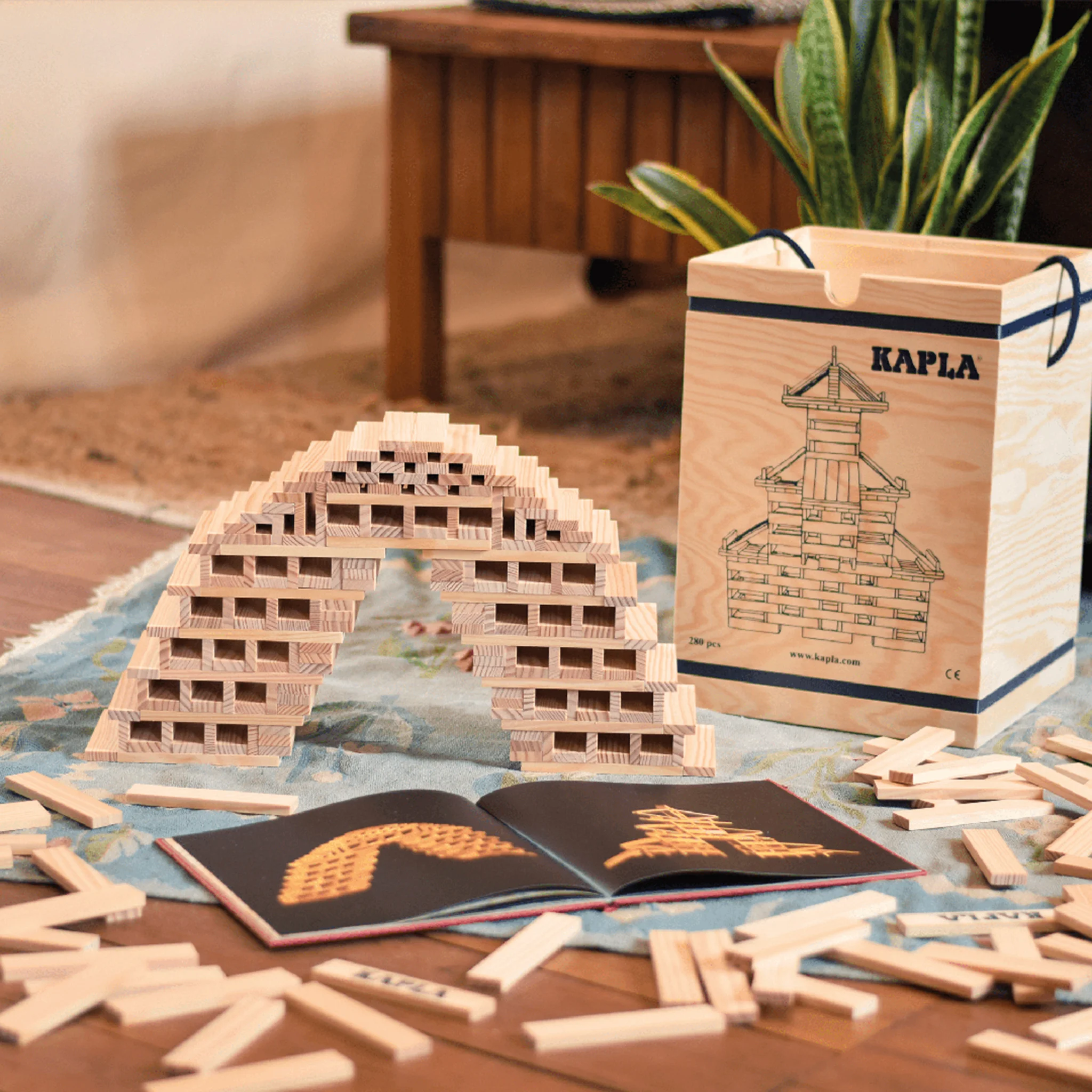 Jenga, Holzbausteine, Brücke, Kunstwerk, Konstruktion