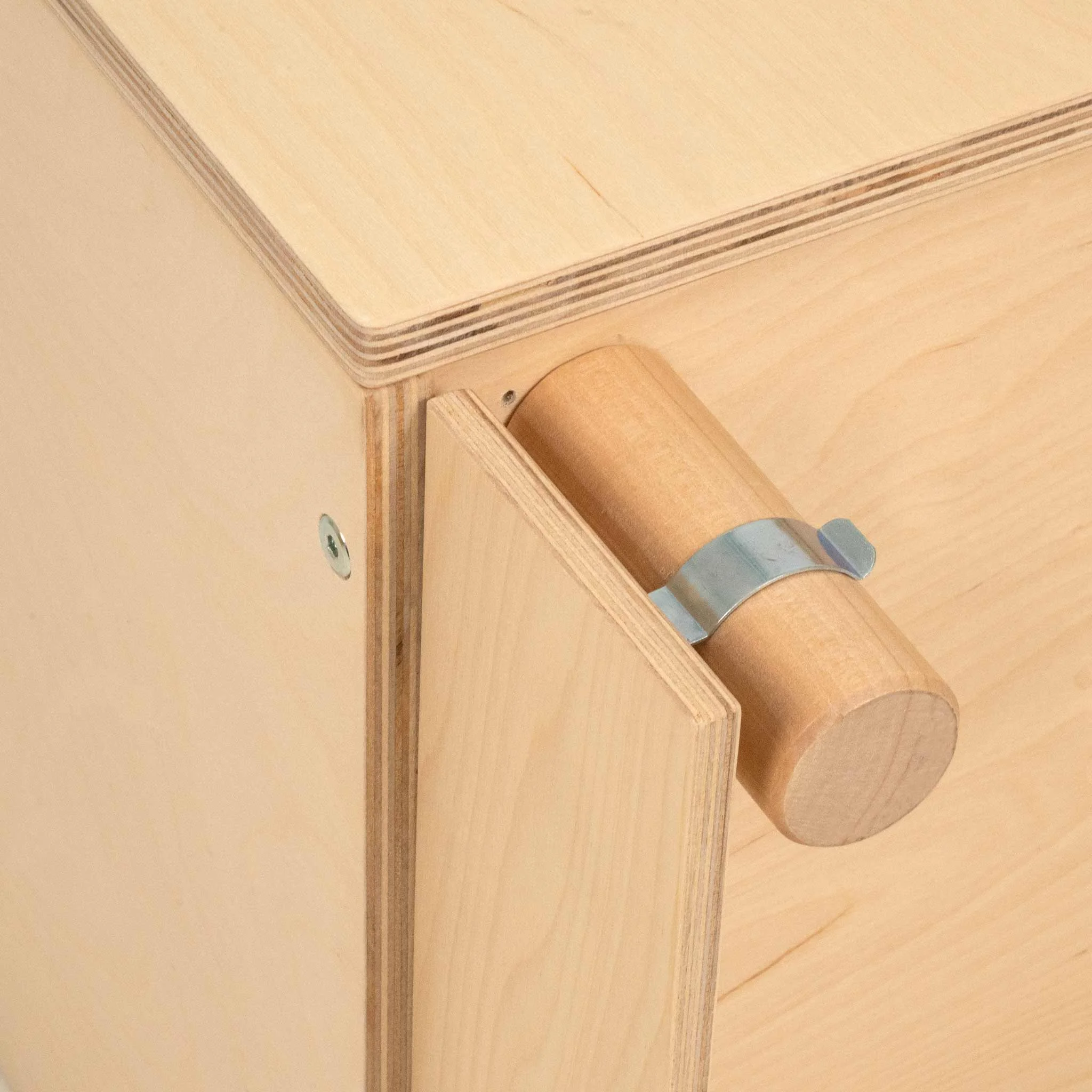 Holzbox, Holzwerkstoff, Schubladenknauf, Holzklotz, Stützklammer